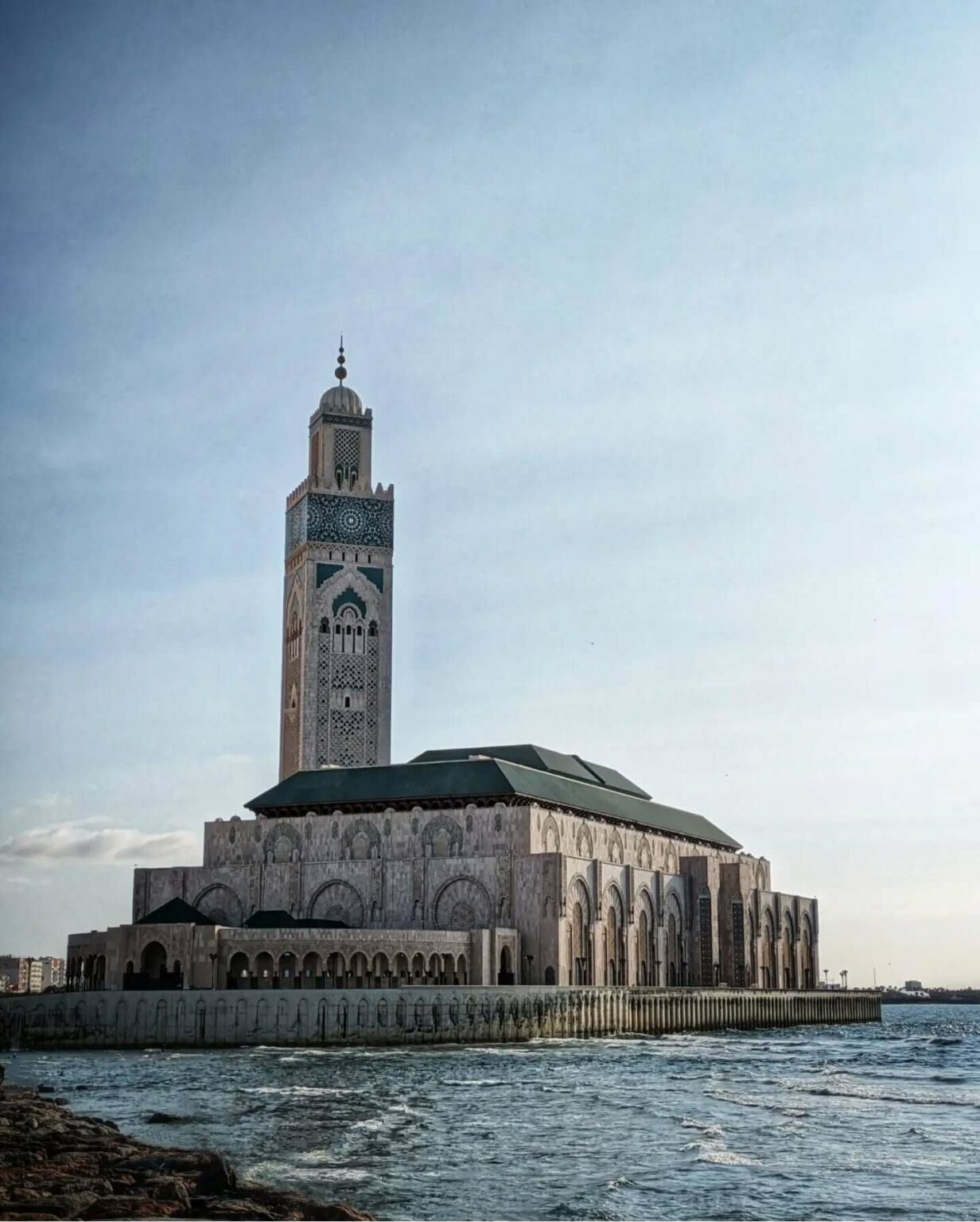 Hassan II Mosque interior architecture - 12 day Morocco tour from Casablanca