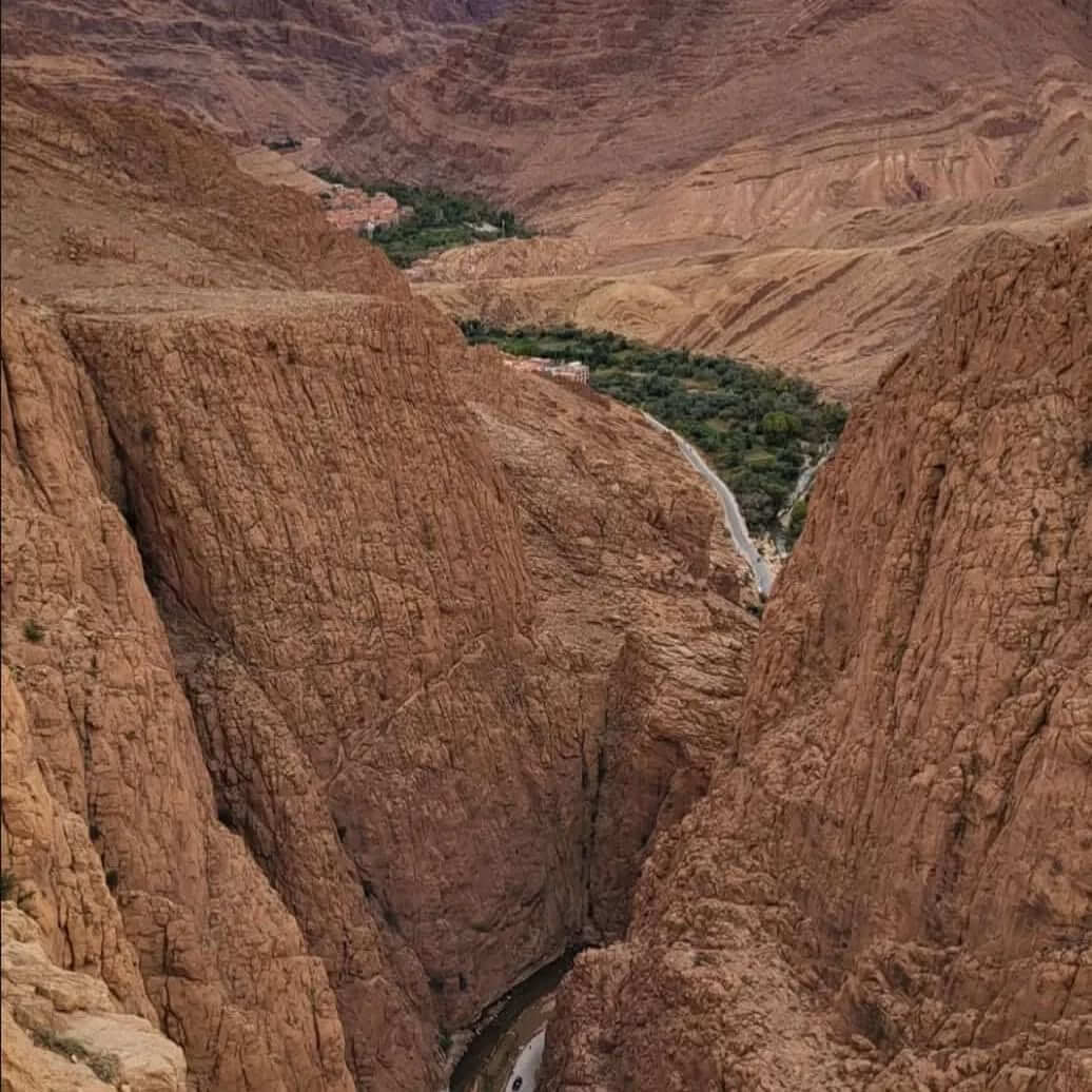 Magnificent Todra Gorge cliffs on 3 day desert trip Morocco with towering rock formations