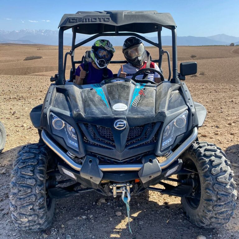 Buggy tour Agafay desert rocky landscape Marrakech adventure