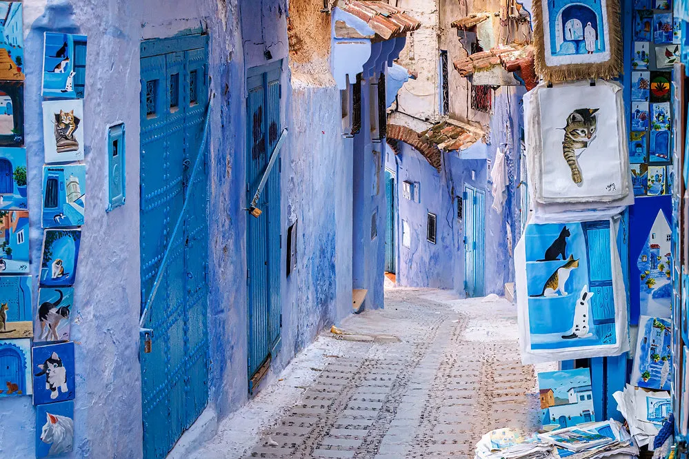 The Blue Streets of the City of Chefchoauen is expected to been seen while your Chefchaouen & Akchour Waterfalls Day Trip from Fes 