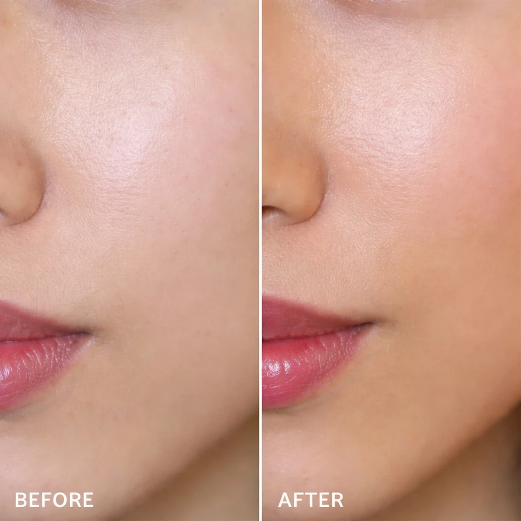 Whind Marrakech Sun Tinting Water before and after result on skin