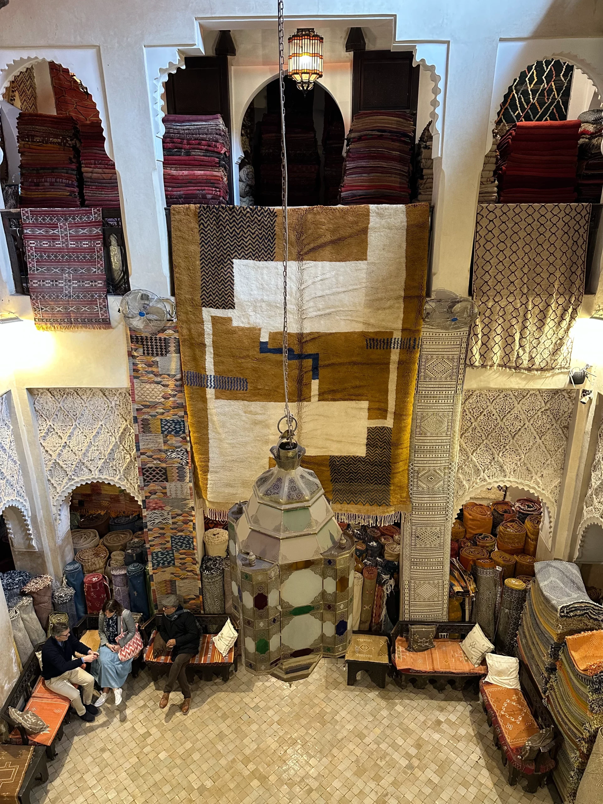 Traditional Berber carpets at Souks Zrabi, Marrakech