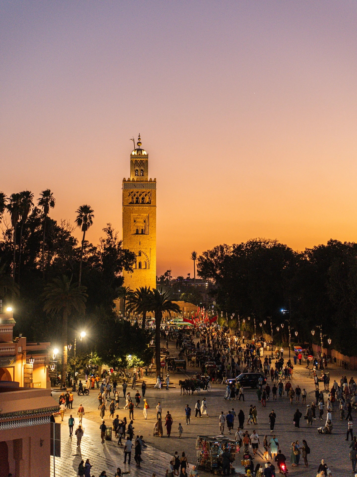 Koutoubia Mosque at sunset in Marrakech