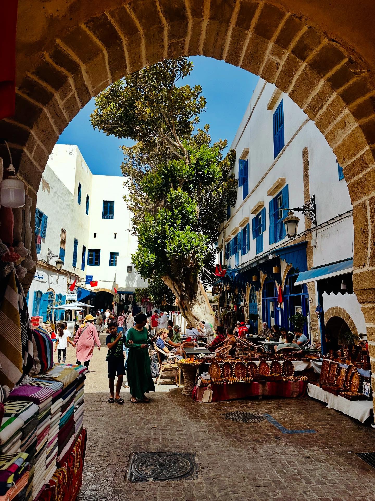 Calles azules y blancas de la medina de Essaouira