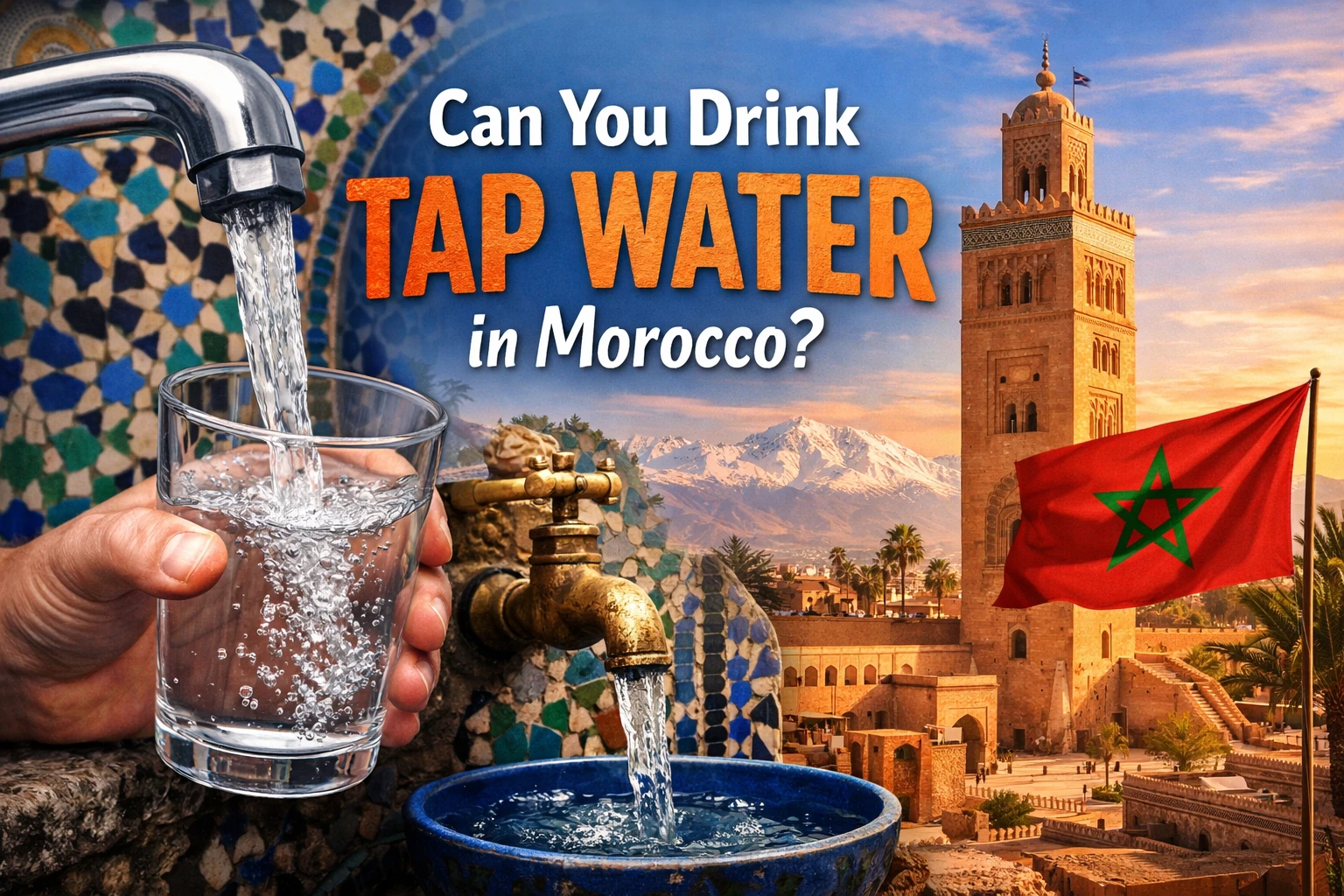 Medina fountain in Morocco — tap water safety for tourists