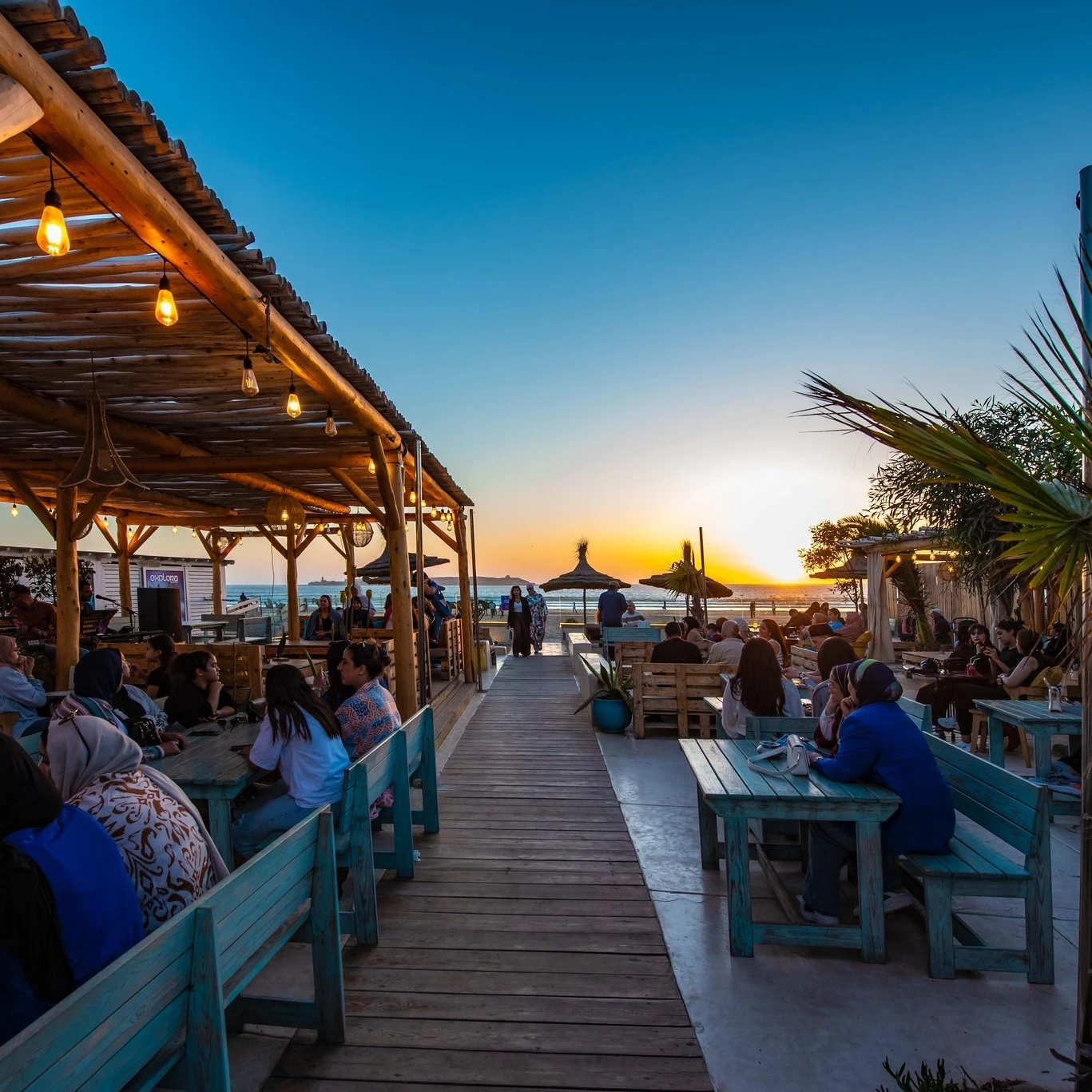 Essaouira Atlantic coast sunset colors Morocco