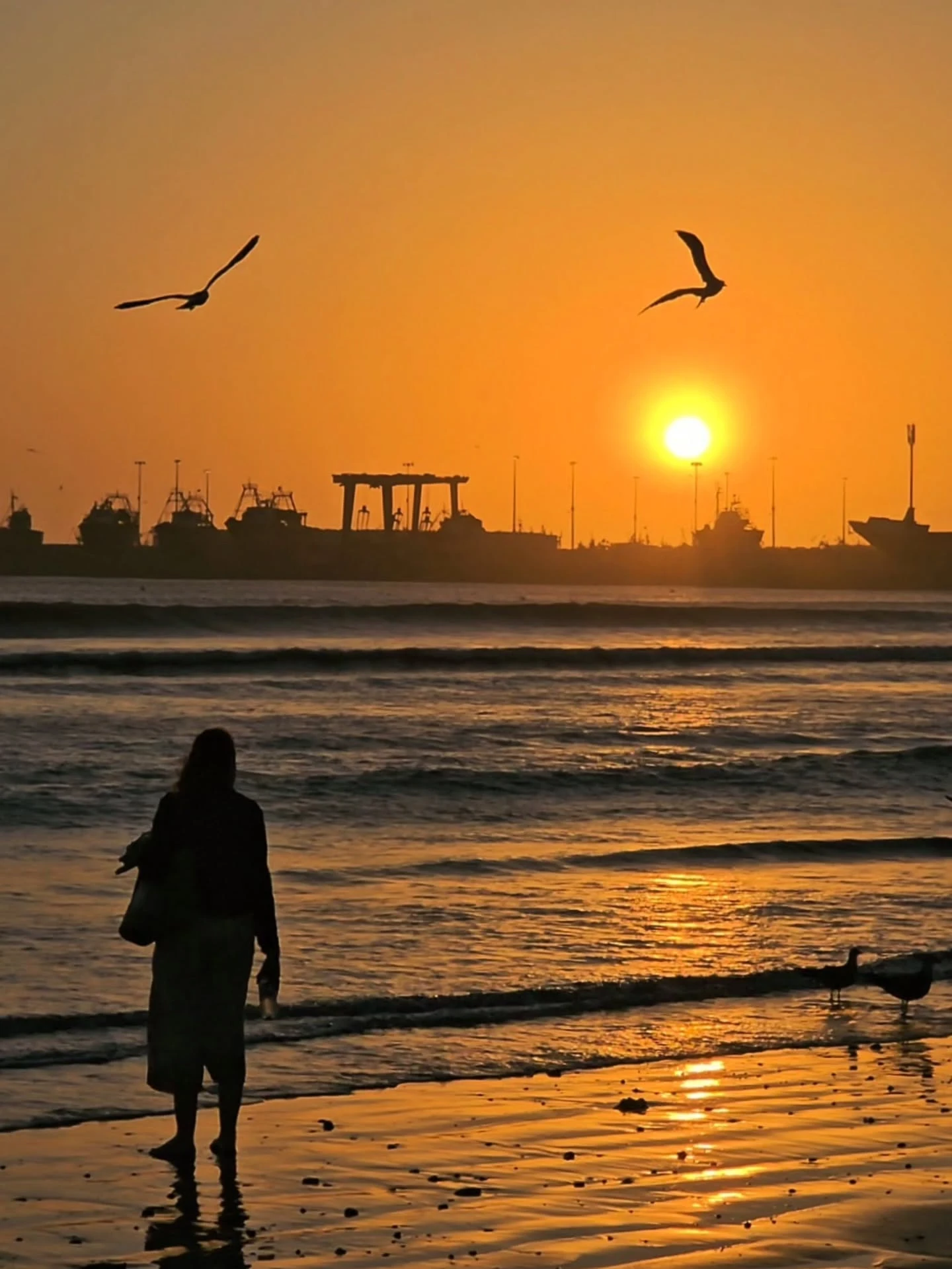 Essaouira ocean sunset dusk Morocco
