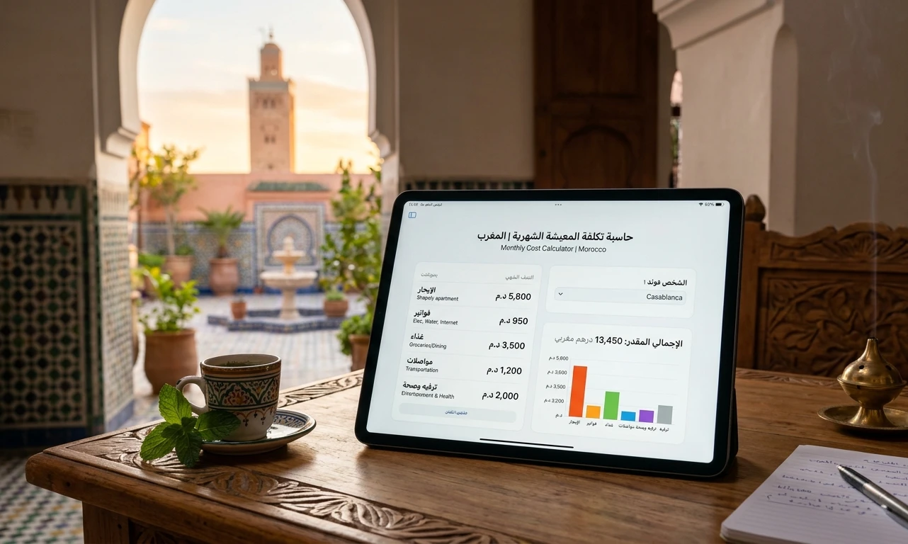 Calculateur de budget mensuel Maroc — outil nomade numérique