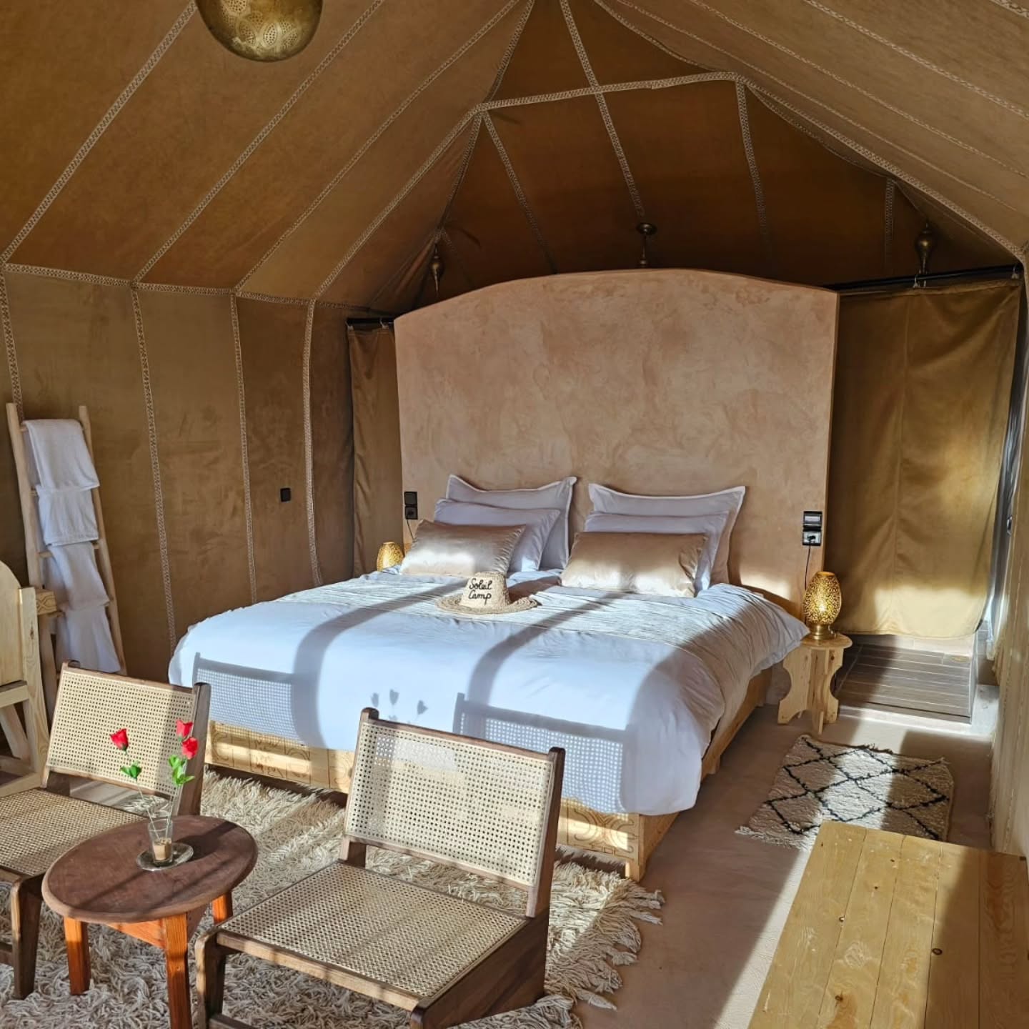 Private tent en-suite bathroom Sahara