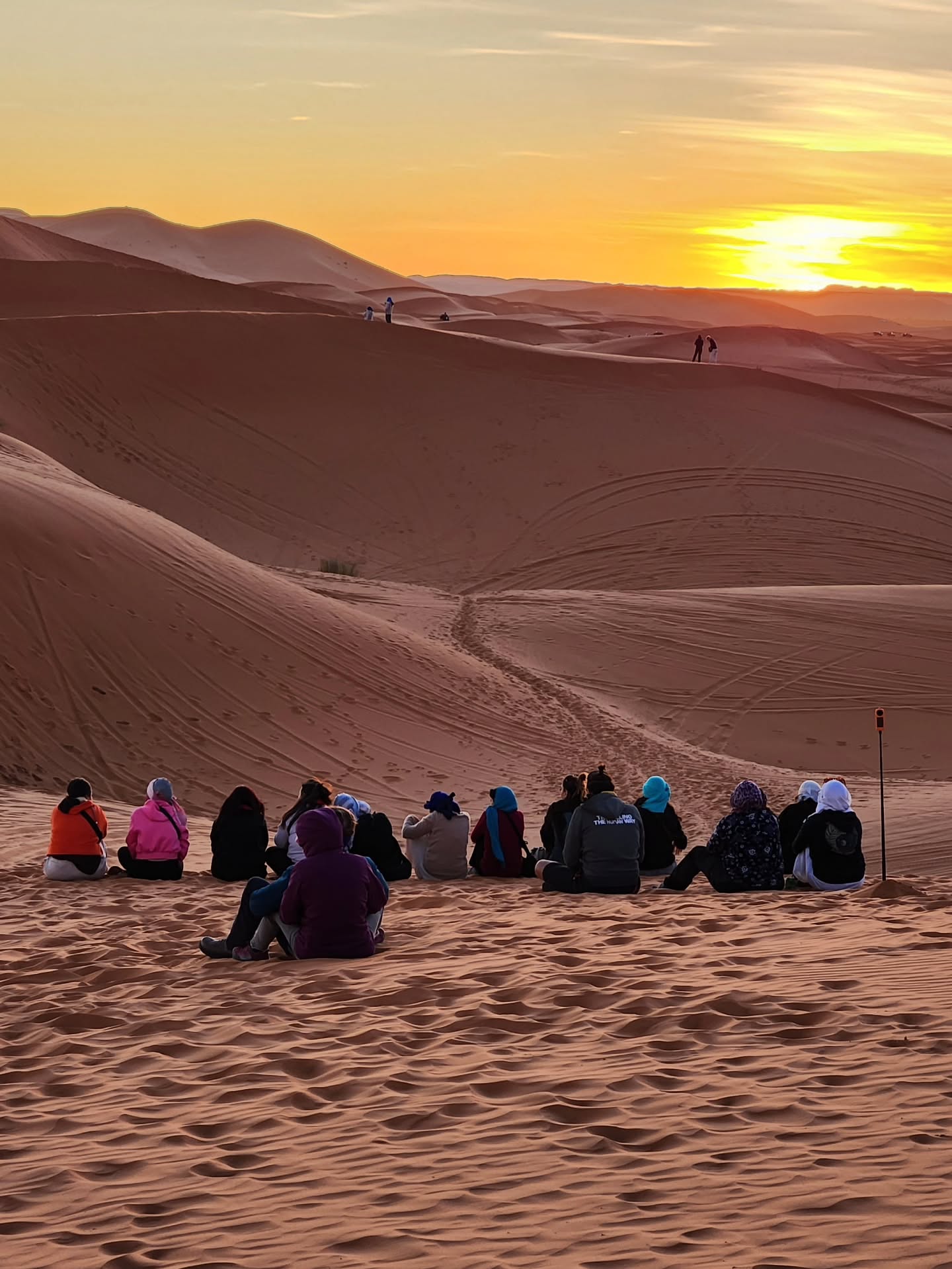 Sahara desert sunrise Merzouga Morocco