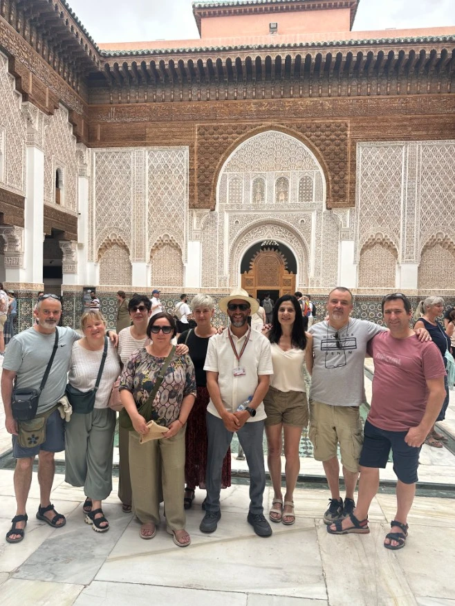 Senior group enjoying Morocco travel