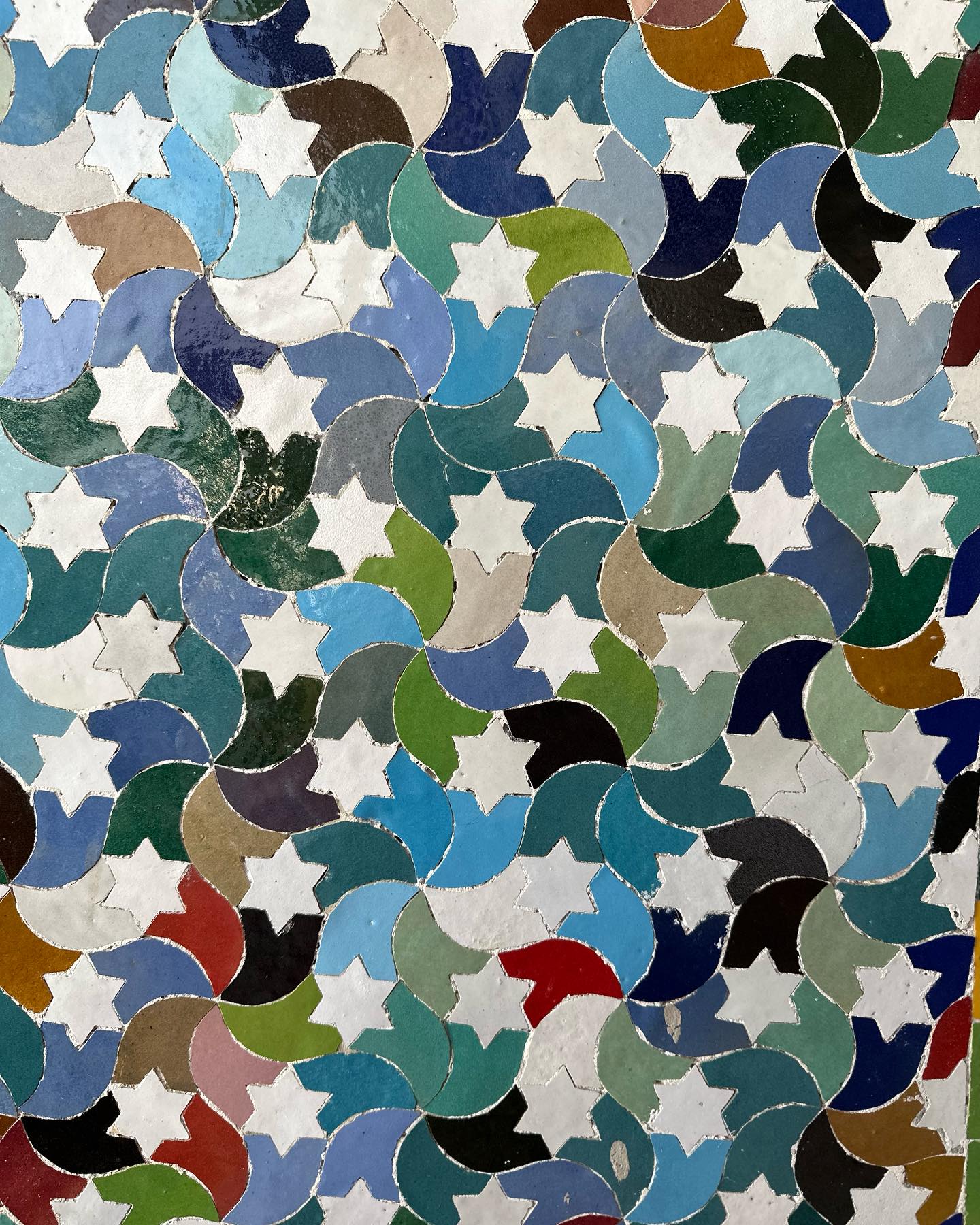 Moroccan crafts — zellige tilework in a traditional medina