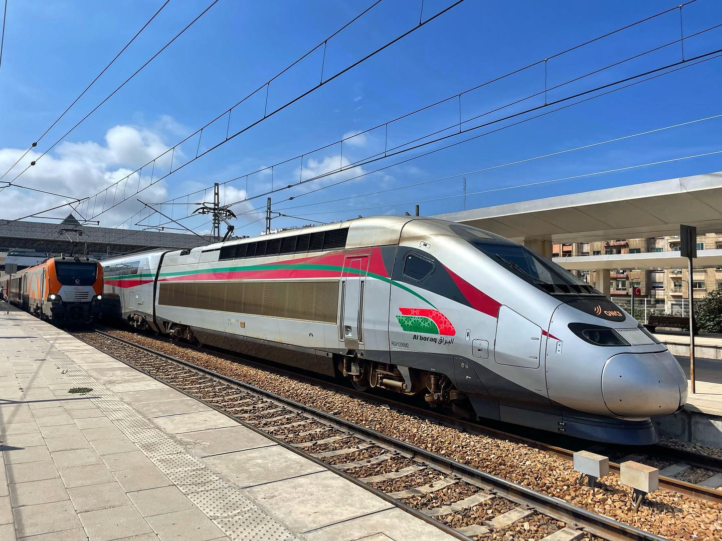 Al Boraq high-speed train at Tanger-Ville station, Morocco