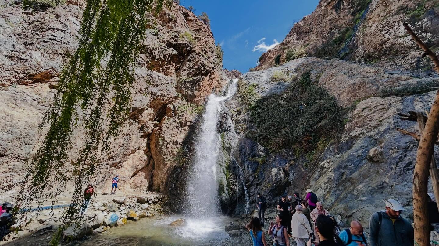 Seven Waterfalls hiking trail in Setti Fatma Ourika Valley Morocco