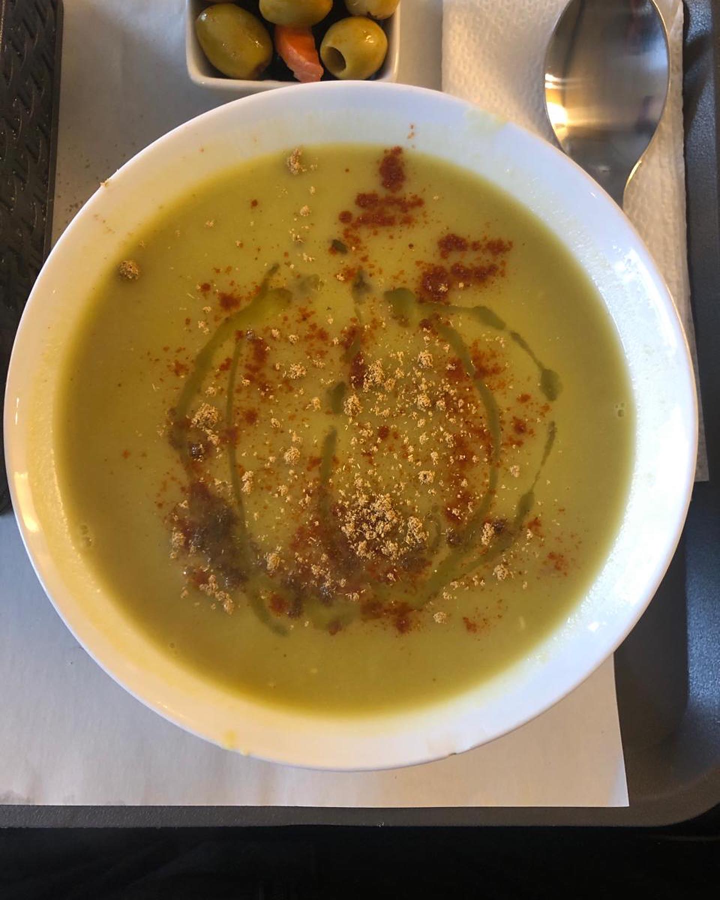 Bissara — Moroccan fava bean soup drizzled with olive oil and cumin