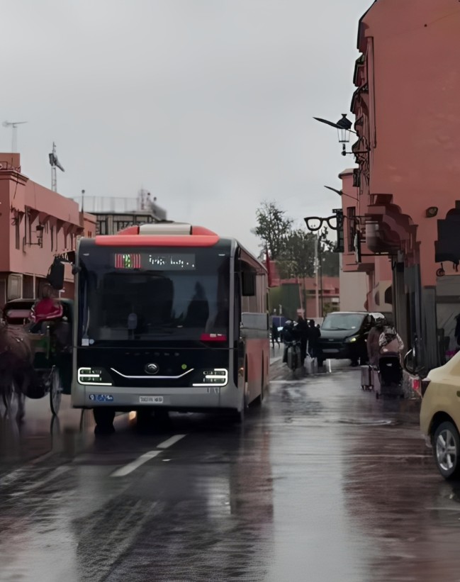 Marrakech Bus Line 19 at the airport stop