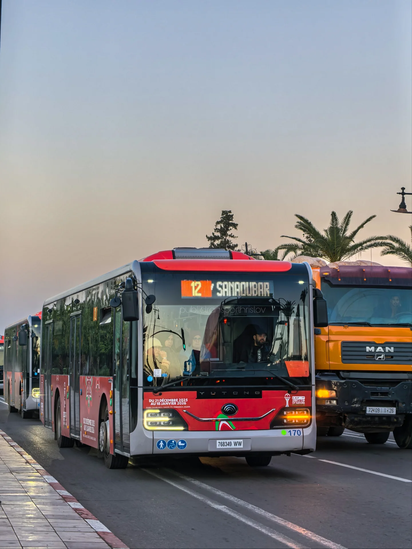 Public bus in Marrakech city