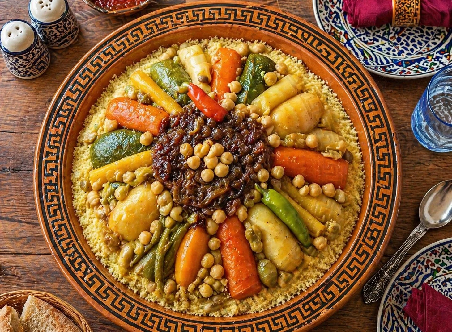 Couscous with seven vegetables — a Moroccan Friday tradition