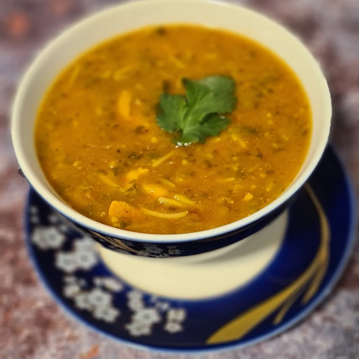 Harira soup without meat — Moroccan tomato and lentil soup