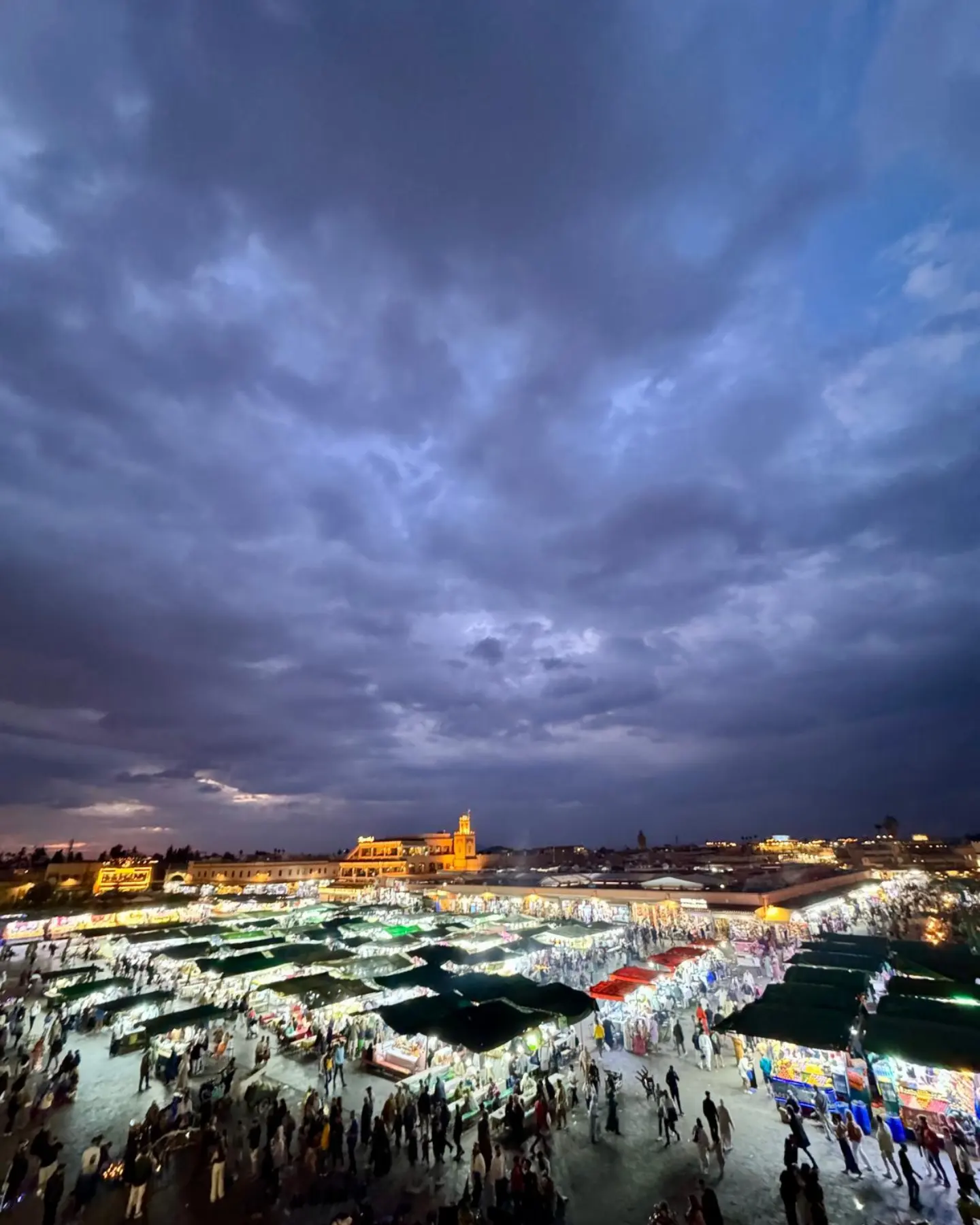 Marrakech Djemaa el-Fna square at night