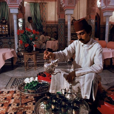 Moroccan tea service in a traditional riad – Morocco tipping culture