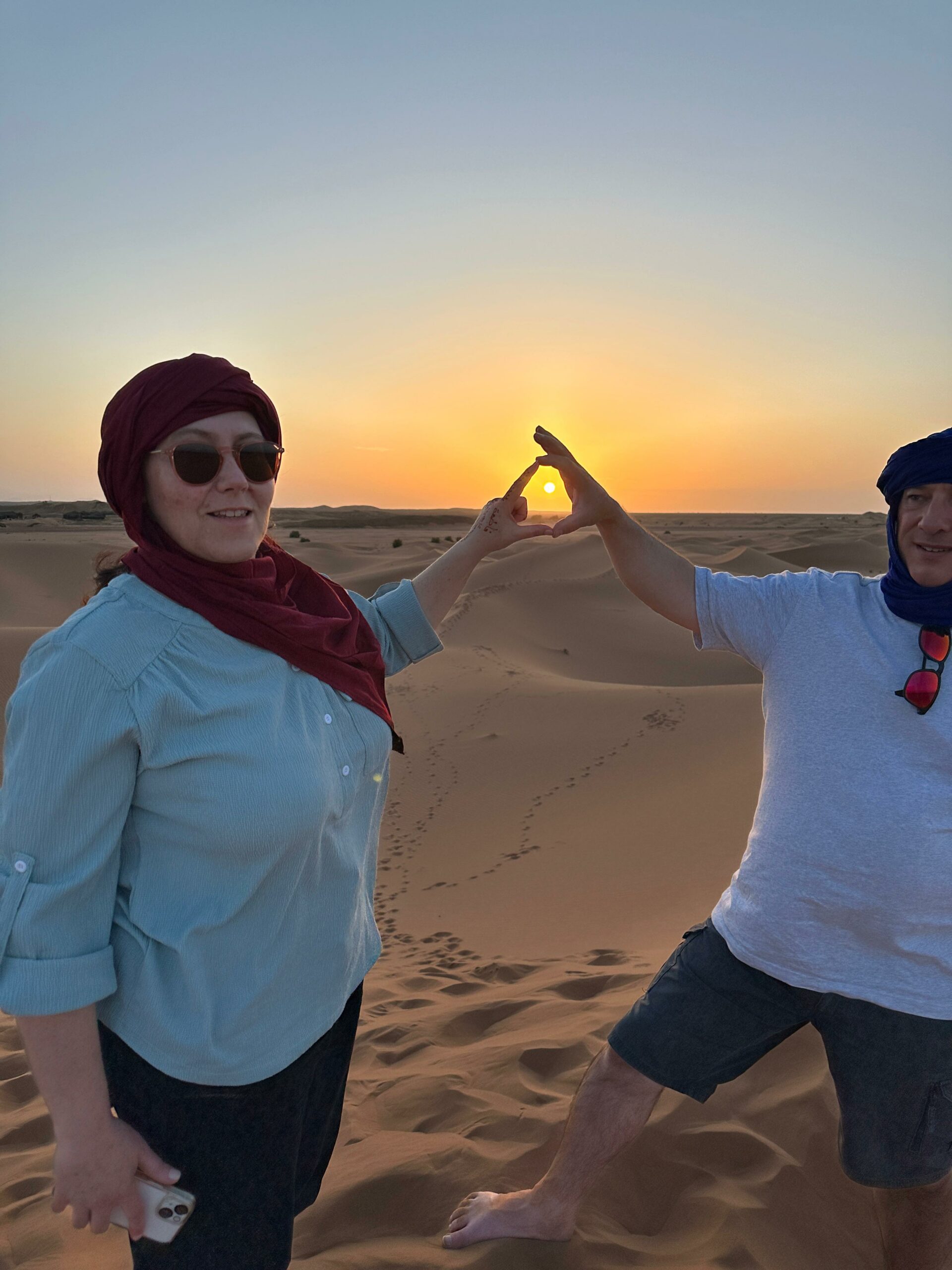 Romantic Morocco travel — couple exploring a Moroccan medina