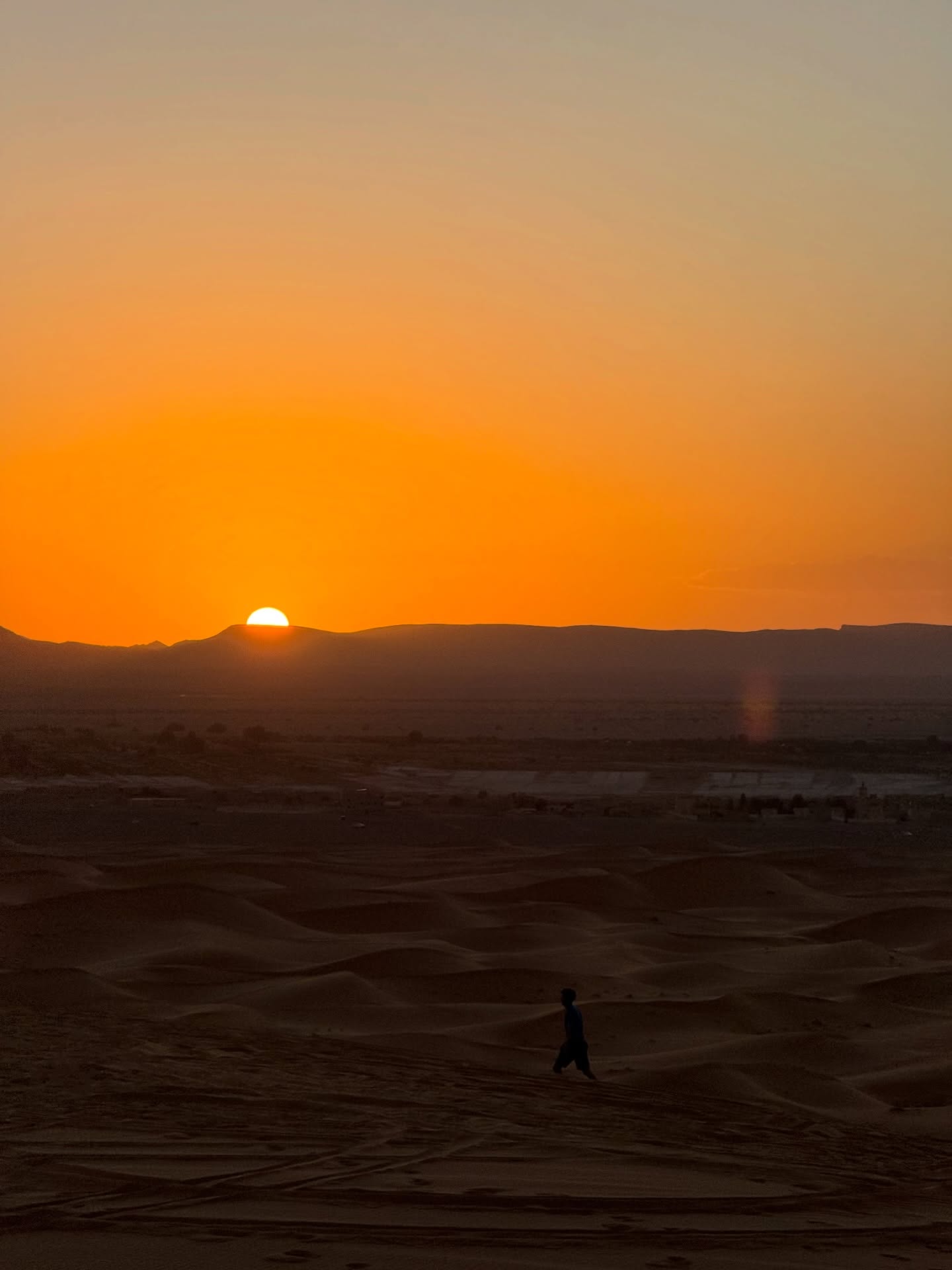 Sahara desert dunes at sunrise