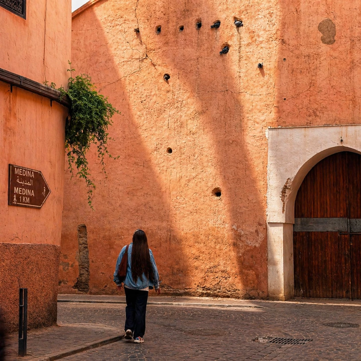 Voyageur solo explorant les ruelles de la médina au Maroc