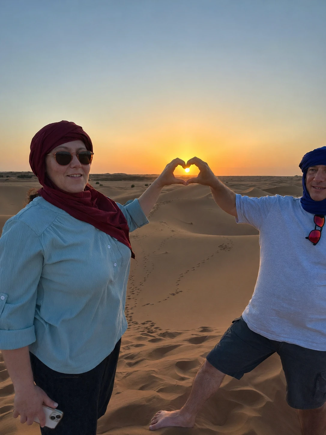 Voyage romantique au Maroc — couple explorant une médina marocaine