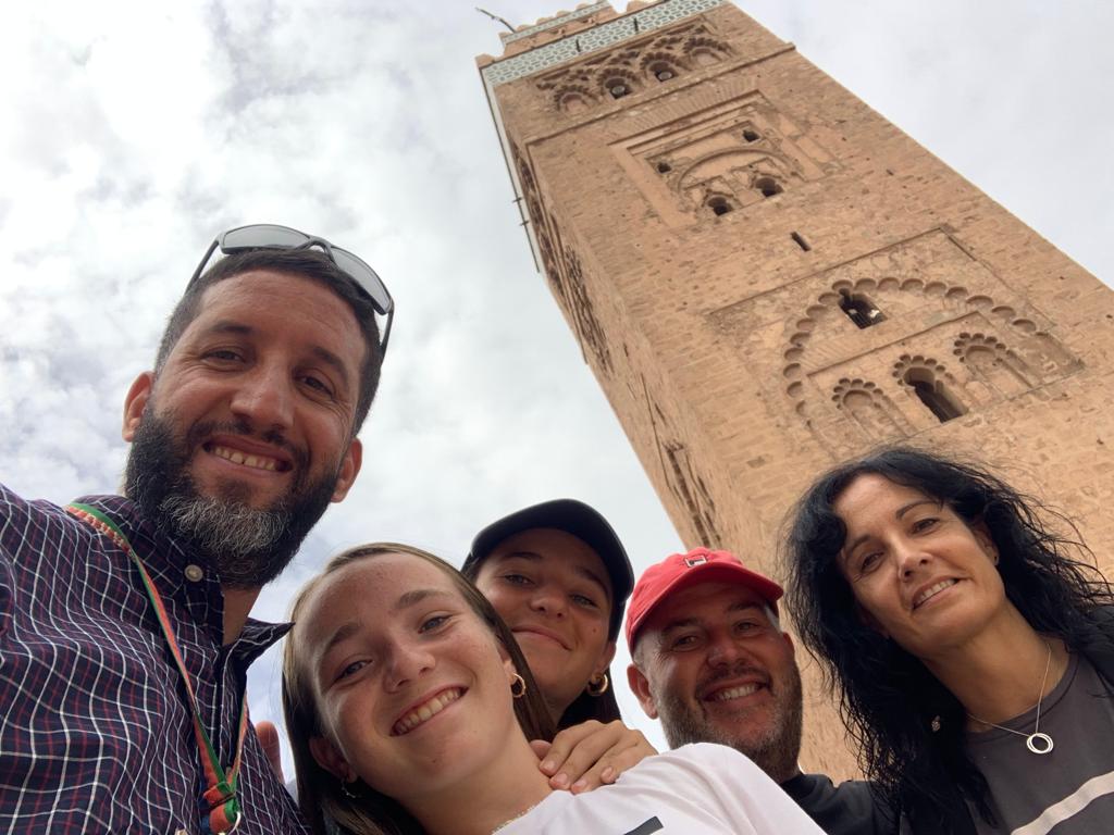 Family exploring the vibrant streets of Marrakech on a guided Morocco family tour