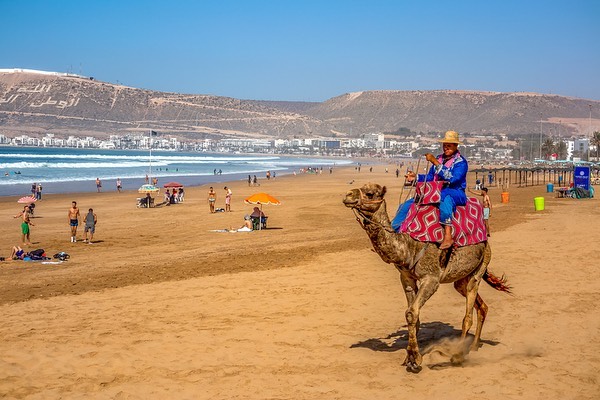 Agadir beach promenade – best beach destination in Morocco in summer