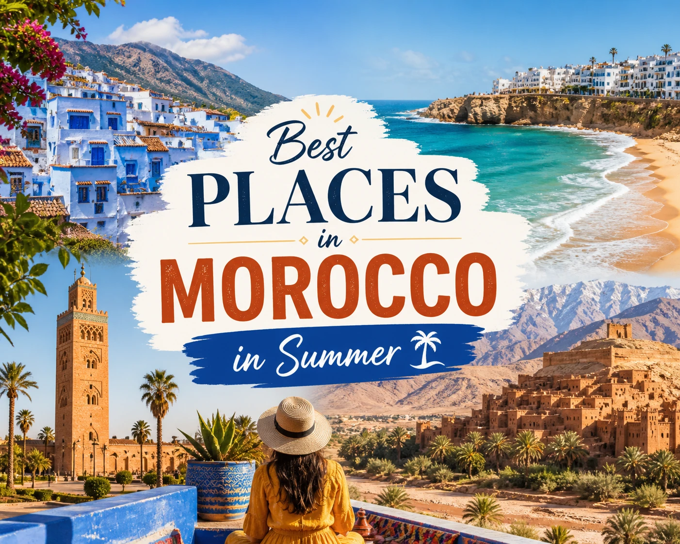 Best places in Morocco in summer – panoramic landscape of Moroccan destinations