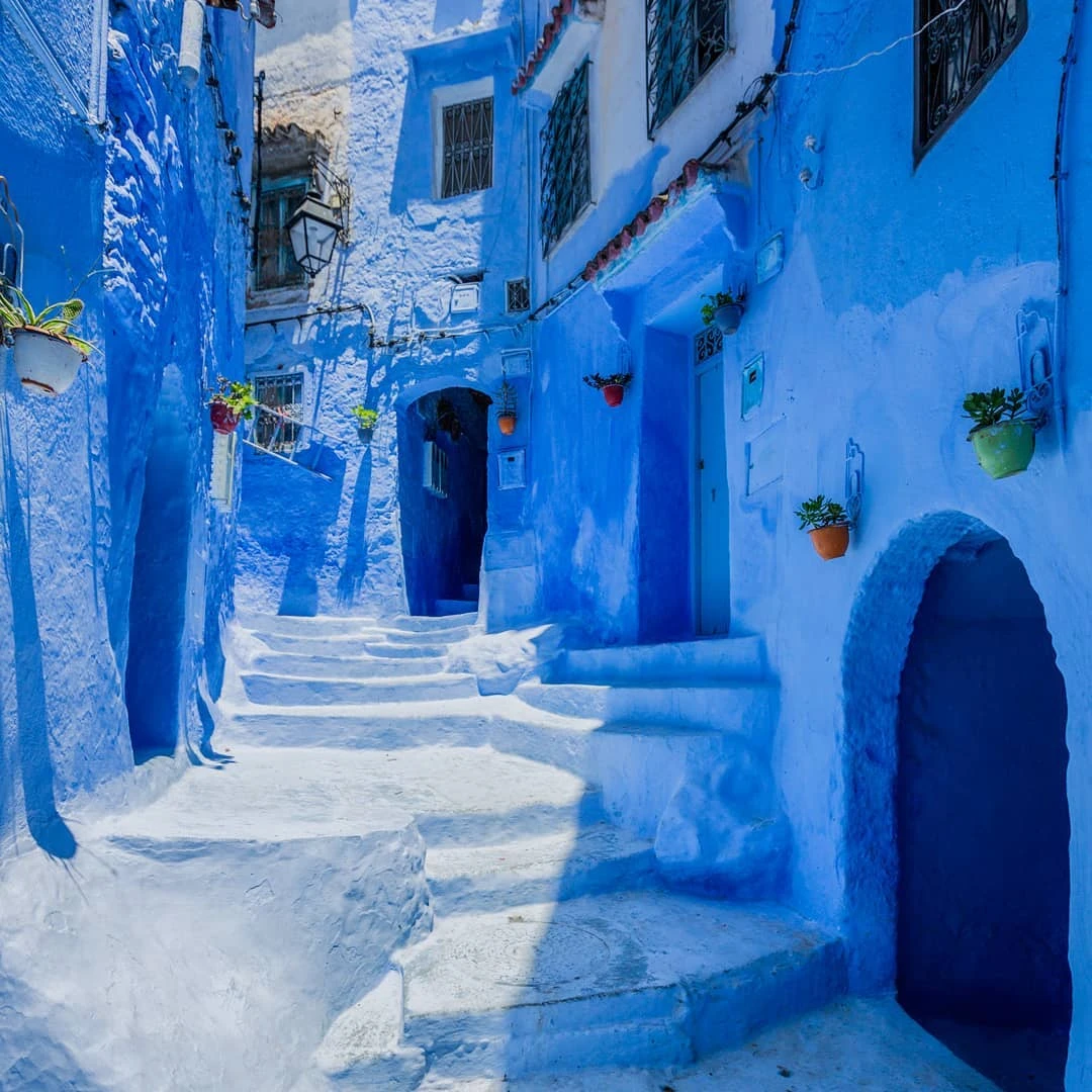 Blue streets of Chefchaouen Morocco — the famous blue city