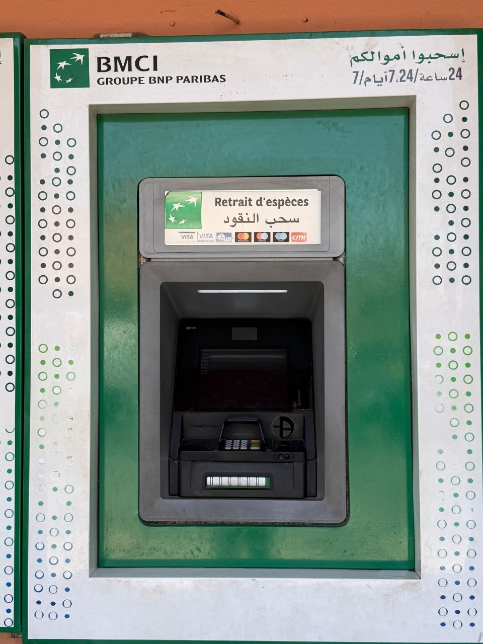 BMCI Bank ATM Morocco tourist
