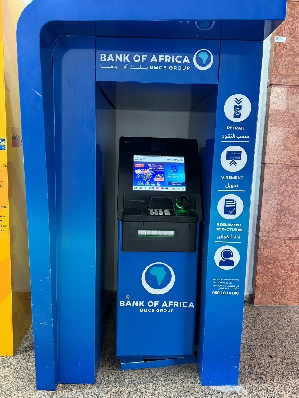 Bank of Africa ATM in Marrakech Morocco