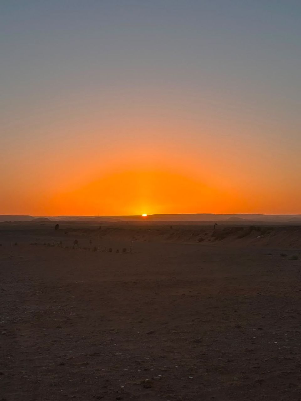 Sunset over the Merzouga dunes