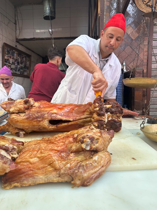 Mechoui du four traditionnel served at Chez Lamine Marrakech