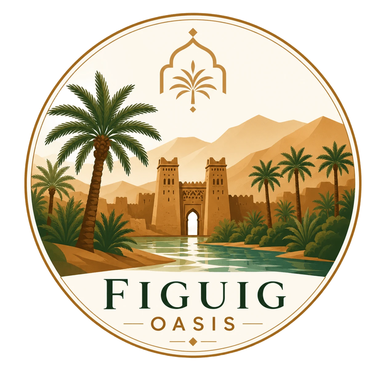 Figuig palm oasis eastern Morocco desert landscape