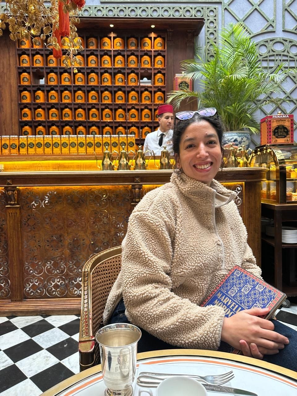 Intérieur de la cour et de l'architecture du palais Dar El Bacha Marrakech