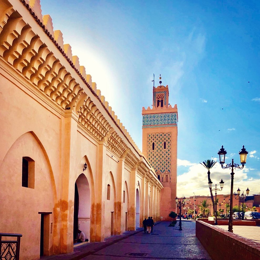 Kasbah Mosque Marrakech – Moulay El Yazid Mosque facade and minaret