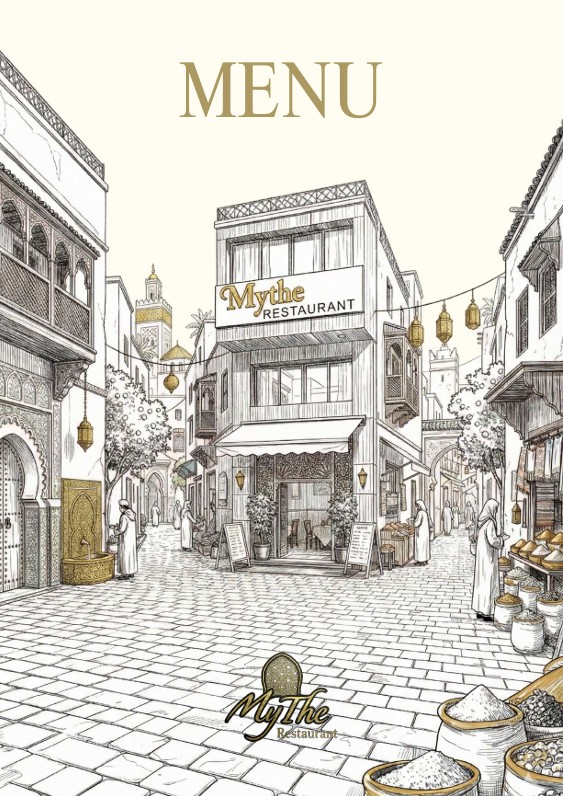 Mythe Restaurant Marrakech menu cover