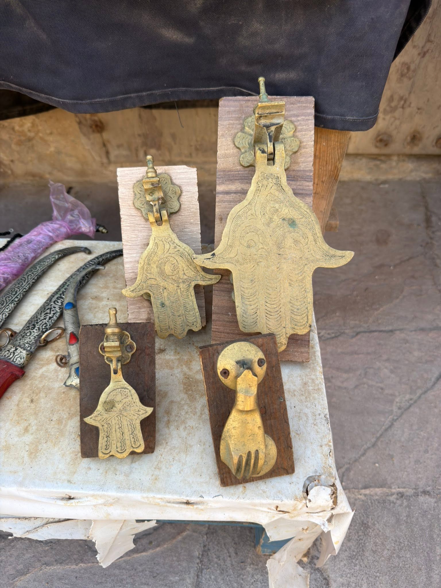 Traditional Moroccan Khamsa carved in stone