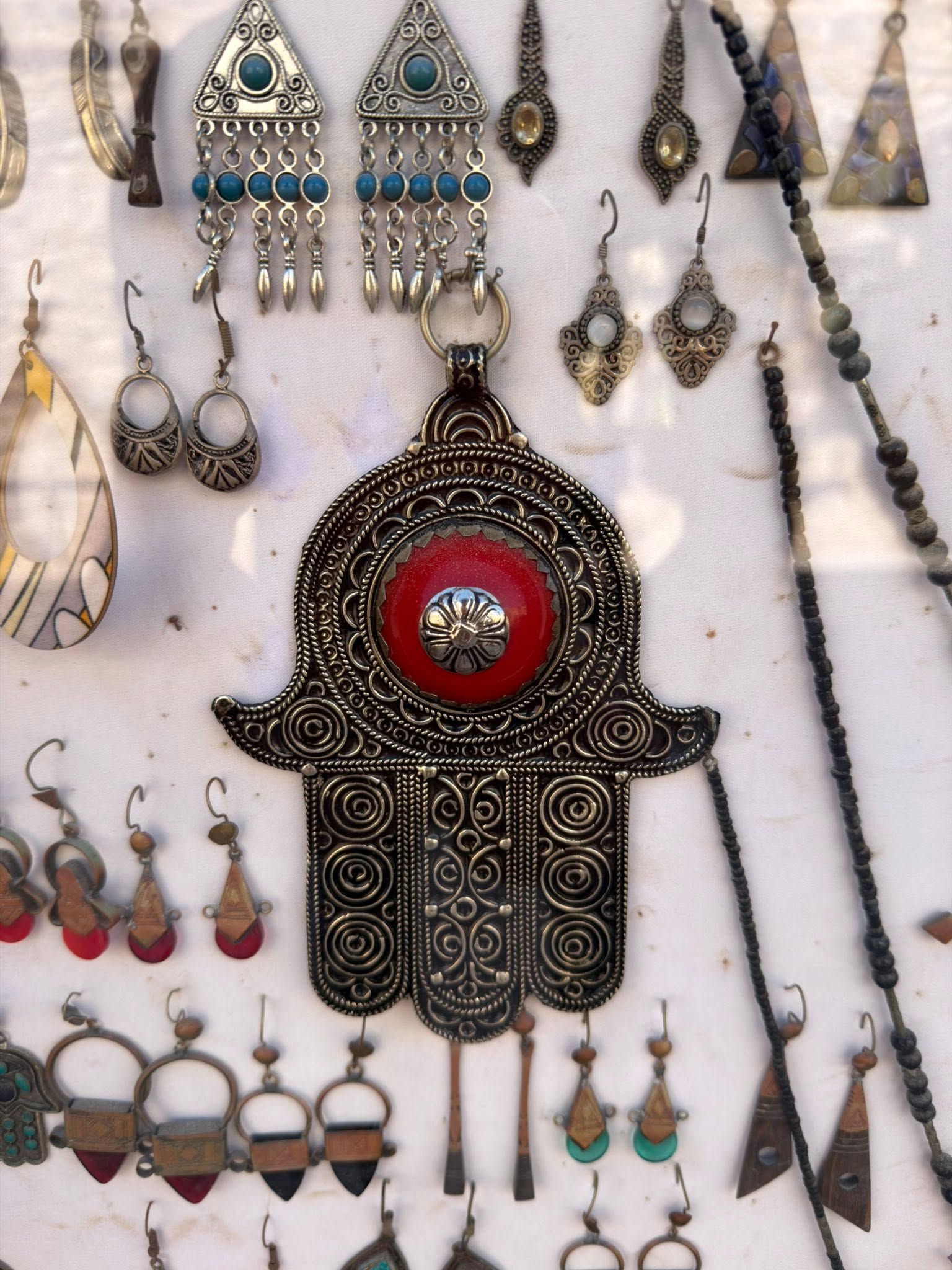 Moroccan Hamsa symbol variations displayed together