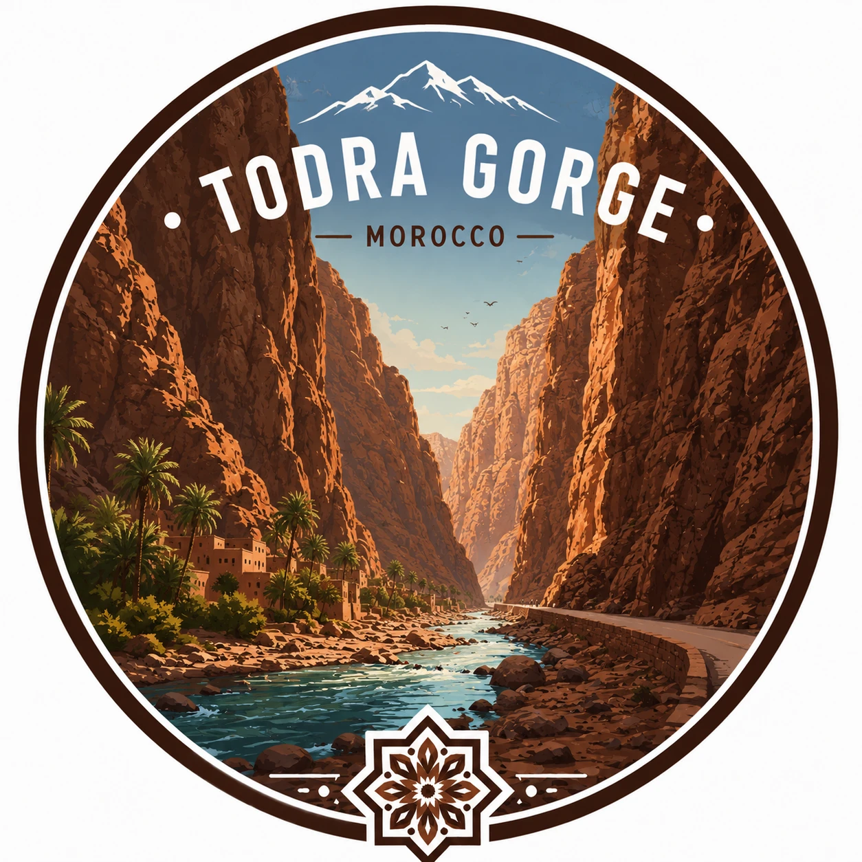 Todra Gorge limestone canyon High Atlas Morocco
