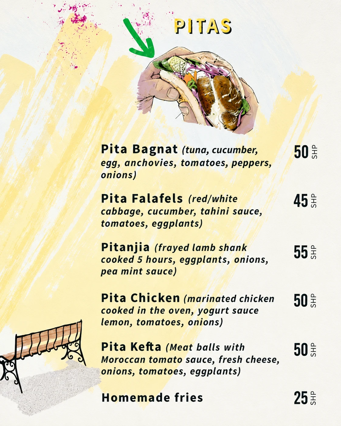 Mazel Café Marrakech menu preview