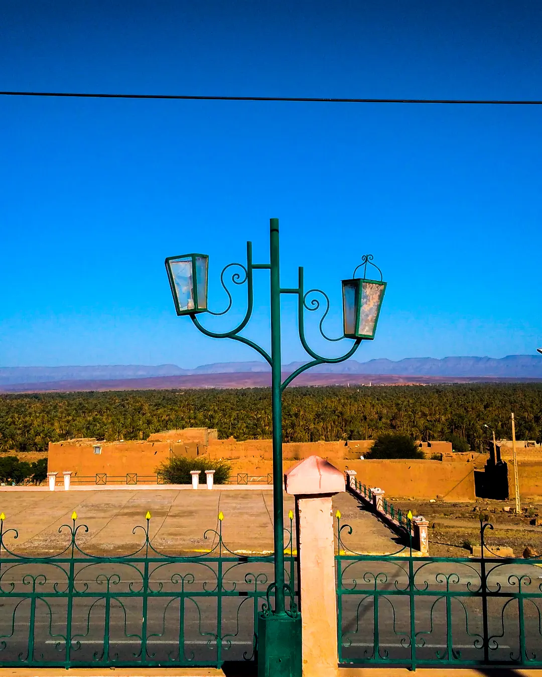 Morocco southern oasis palm trees desert landscape