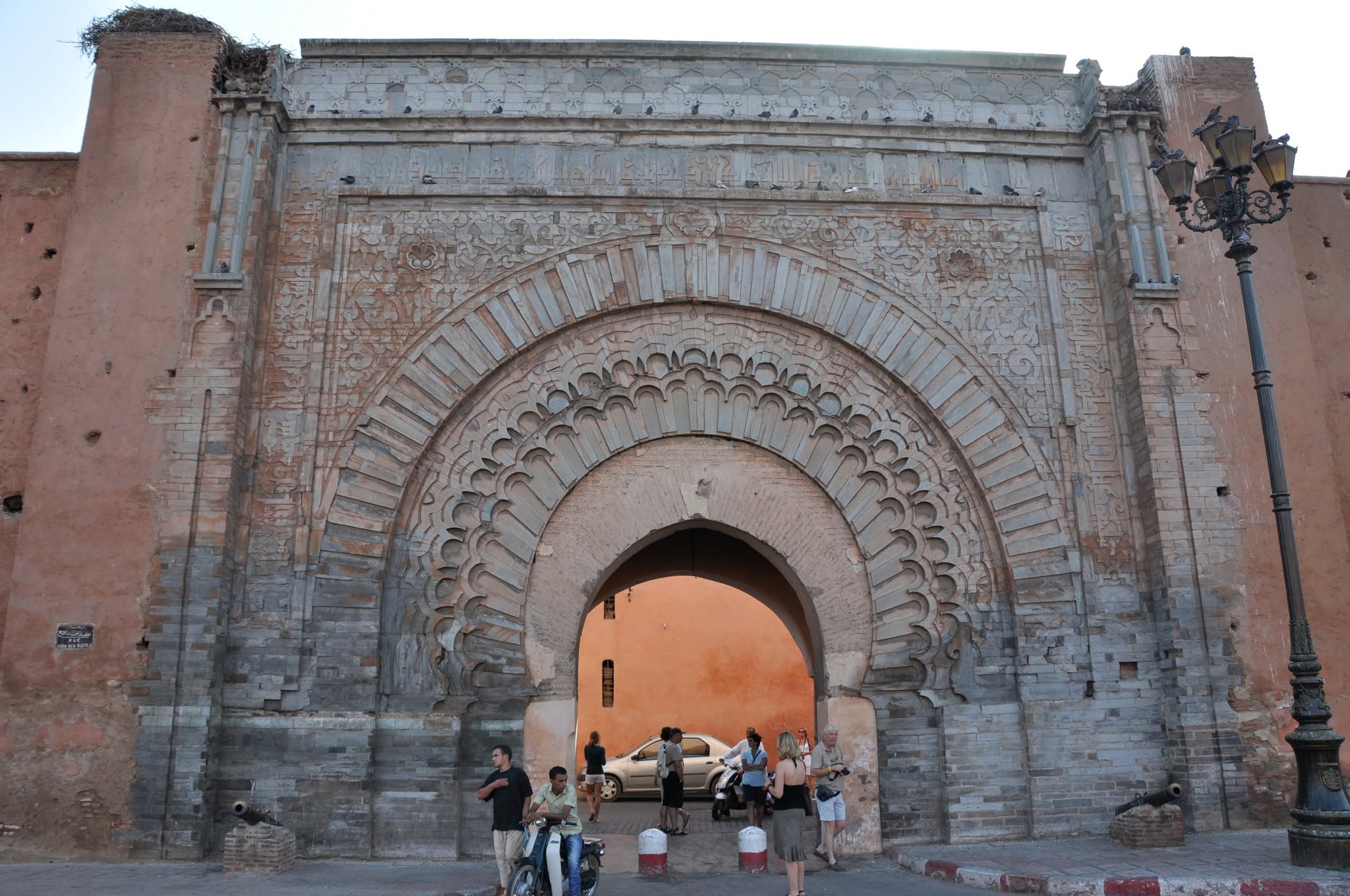 Bab Agnaou, the carved Almohad gate leading into the Kasbah of Marrakech