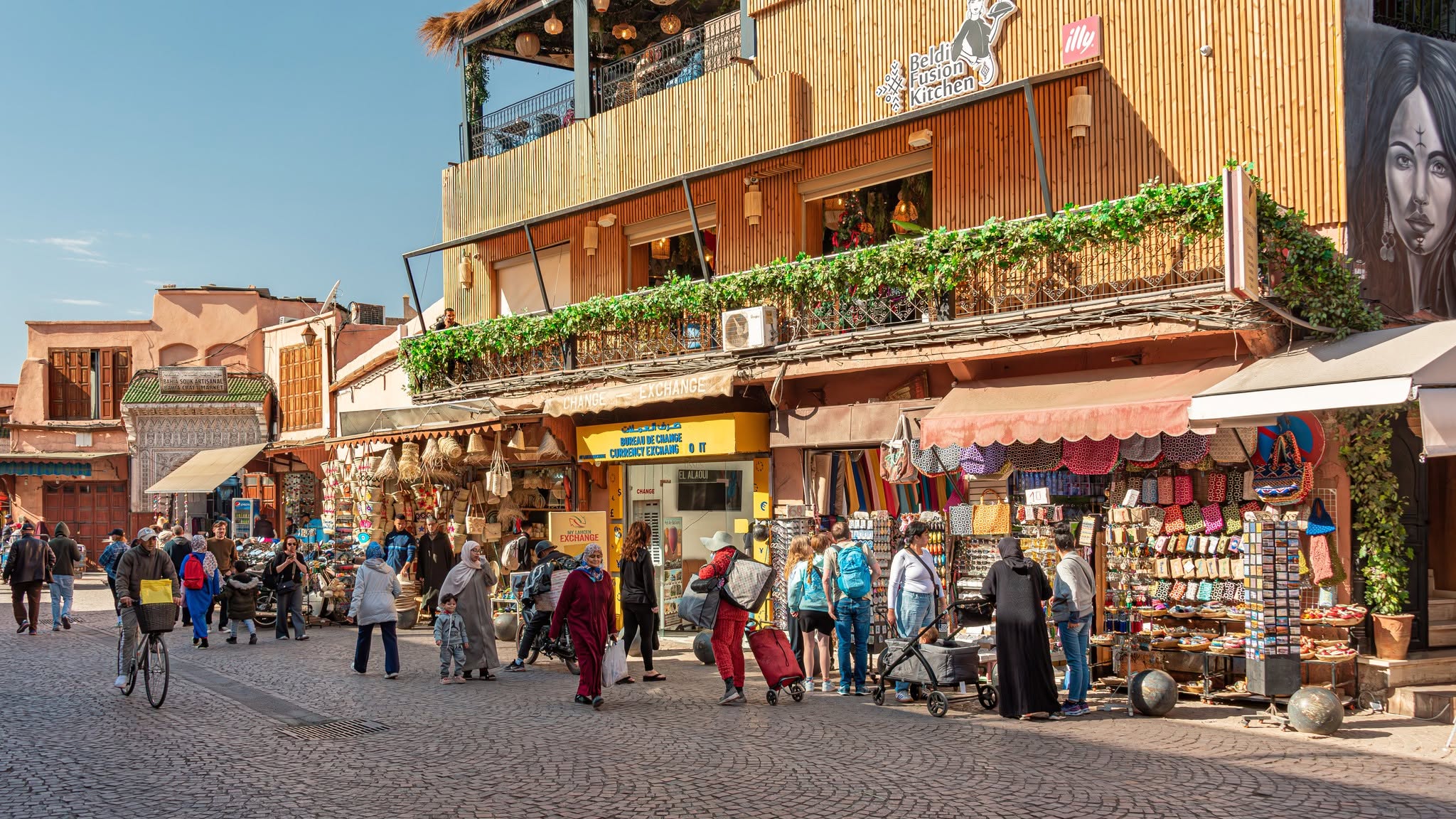 Street beside Bab Mellah, near the Bahia Palace in Marrakech