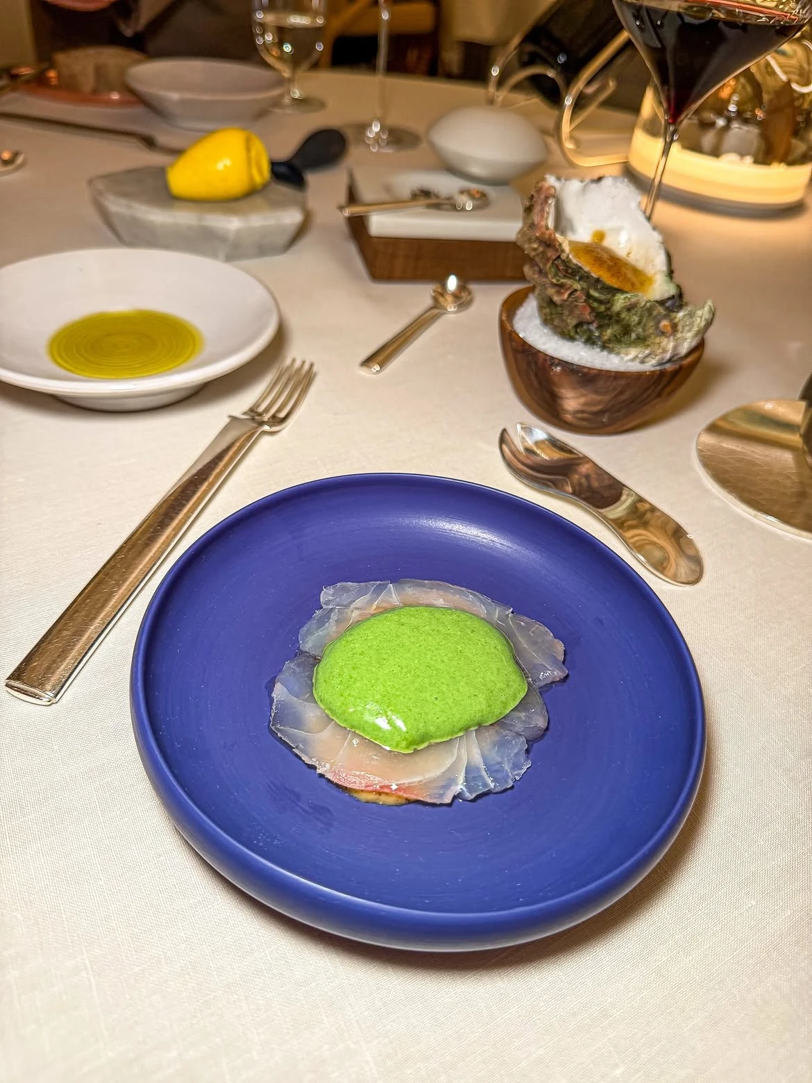 Moroccan dishes served at a private dinner table