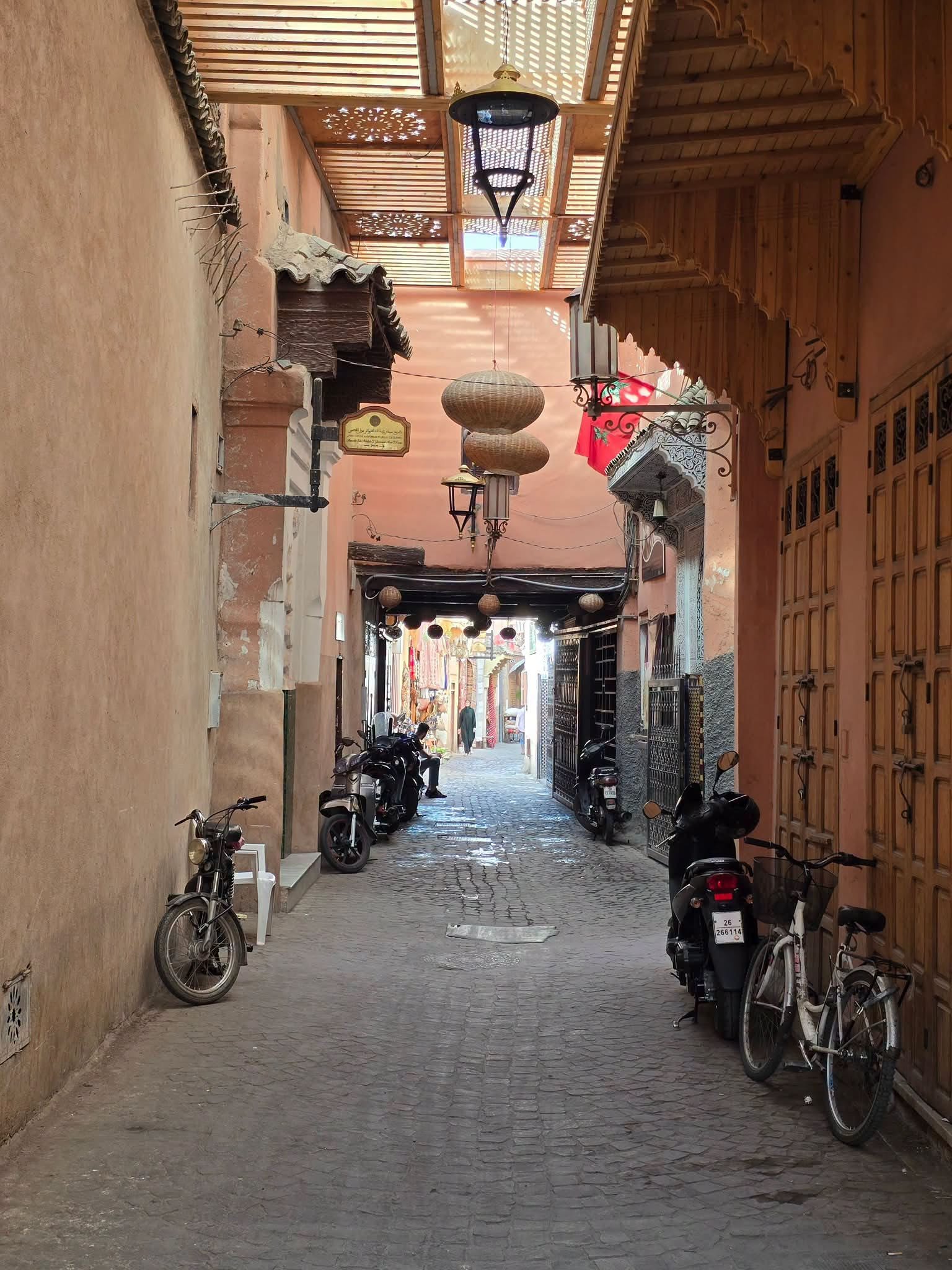 A street in the Mouassine quarter of Marrakech